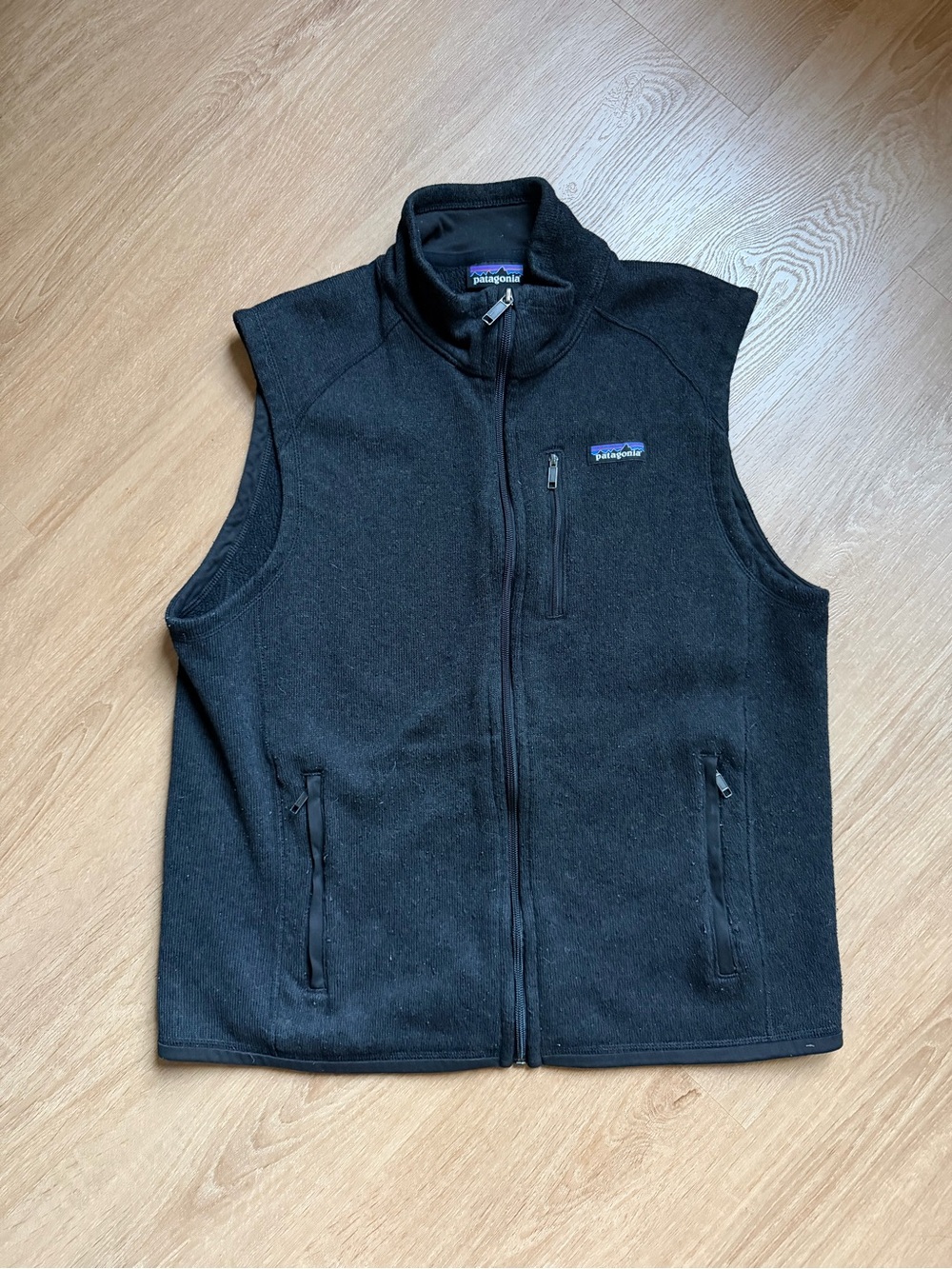 Patagonia Better Sweater Zip Vest L mens in black Pure storage Everpure